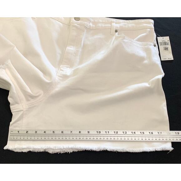Lauren Ralph Lauren Womens White Shorts Plus Size 22W Raw Fringe Hem High Rise - Picture 9 of 14